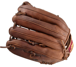 Back view of a 12.5" Modified Trap baseball glove